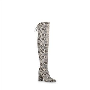 SOLD Unisa over the knee faux snake skin boot